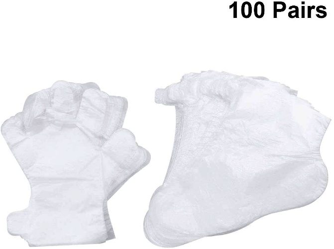 guantes y cubre pies baño de parafina